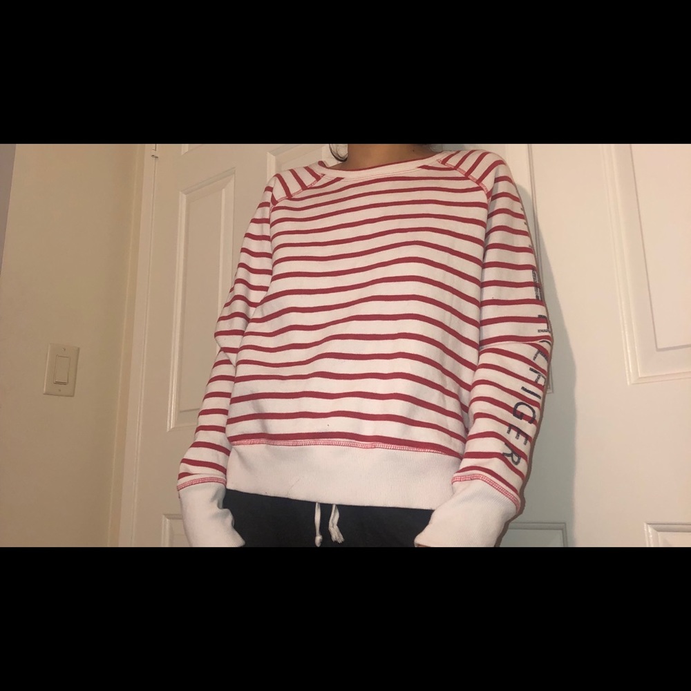 Striped crewneck sweater